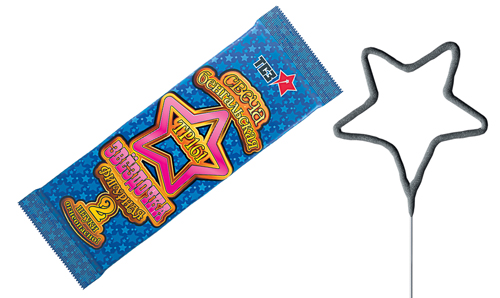  Бенгальские свечи фигурные 2 шт "Звездочка"  в Кандалакше